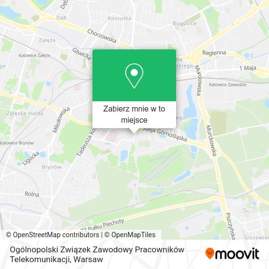 Mapa Ogólnopolski Związek Zawodowy Pracowników Telekomunikacji