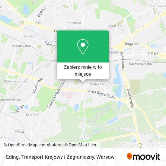 Mapa Eding. Transport Krajowy i Zagraniczny