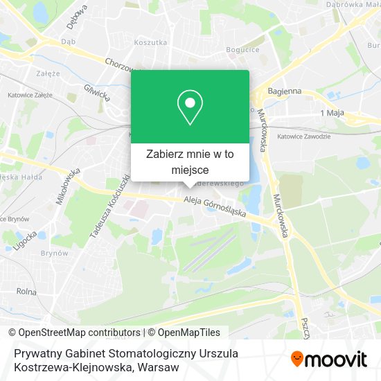 Mapa Prywatny Gabinet Stomatologiczny Urszula Kostrzewa-Klejnowska