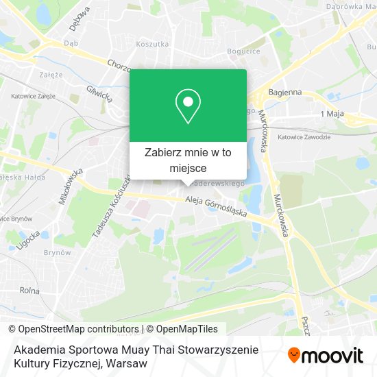 Mapa Akademia Sportowa Muay Thai Stowarzyszenie Kultury Fizycznej