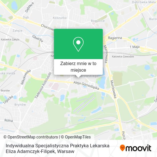 Mapa Indywidualna Specjalistyczna Praktyka Lekarska Eliza Adamczyk-Filipek