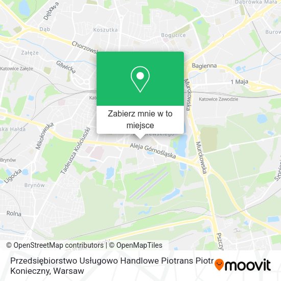 Mapa Przedsiębiorstwo Usługowo Handlowe Piotrans Piotr Konieczny