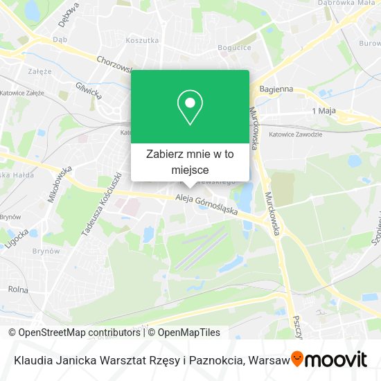 Mapa Klaudia Janicka Warsztat Rzęsy i Paznokcia