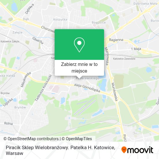 Mapa Piracik Sklep Wielobranżowy. Patelka H. Katowice