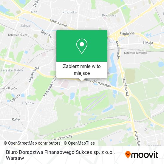 Mapa Biuro Doradztwa Finansowego Sukces sp. z o.o.