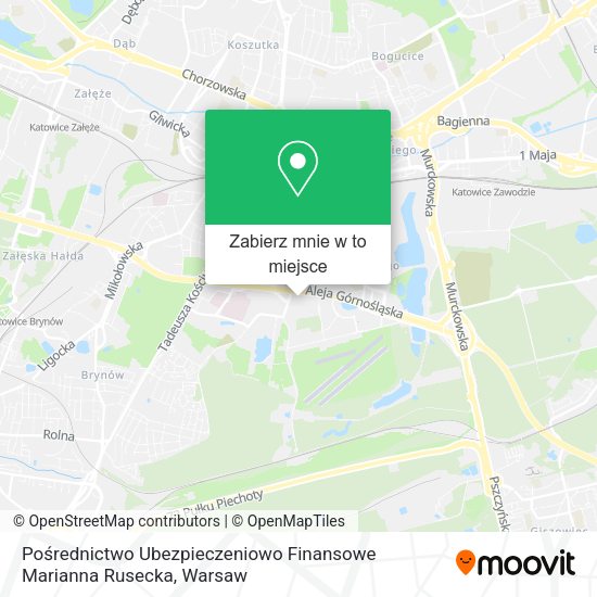 Mapa Pośrednictwo Ubezpieczeniowo Finansowe Marianna Rusecka