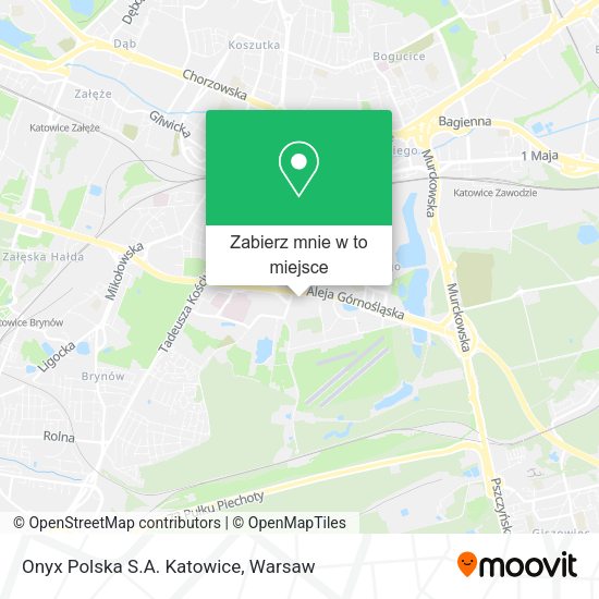 Mapa Onyx Polska S.A. Katowice