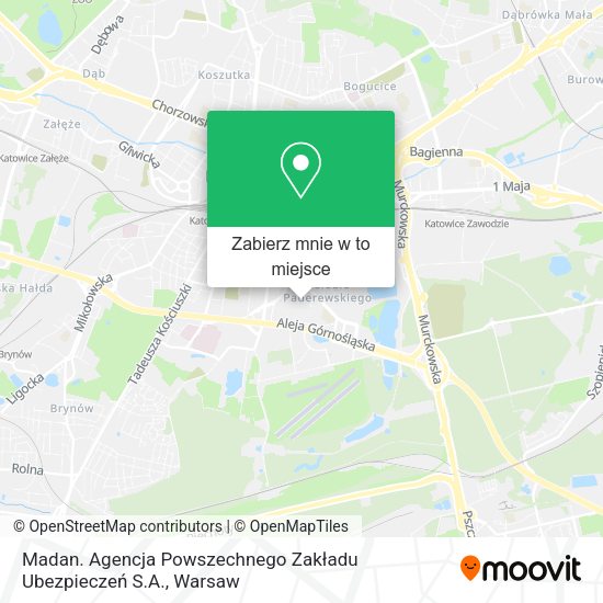 Mapa Madan. Agencja Powszechnego Zakładu Ubezpieczeń S.A.