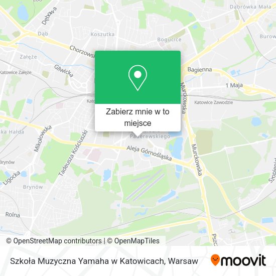 Mapa Szkoła Muzyczna Yamaha w Katowicach