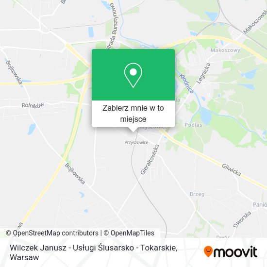 Mapa Wilczek Janusz - Usługi Ślusarsko - Tokarskie