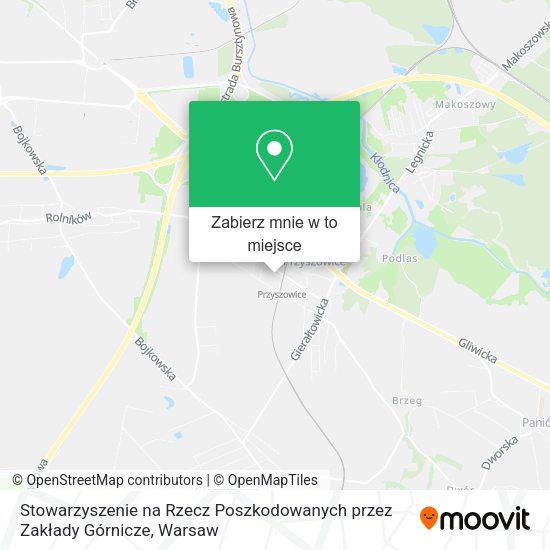 Mapa Stowarzyszenie na Rzecz Poszkodowanych przez Zakłady Górnicze