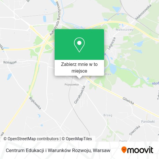 Mapa Centrum Edukacji i Warunków Rozwoju