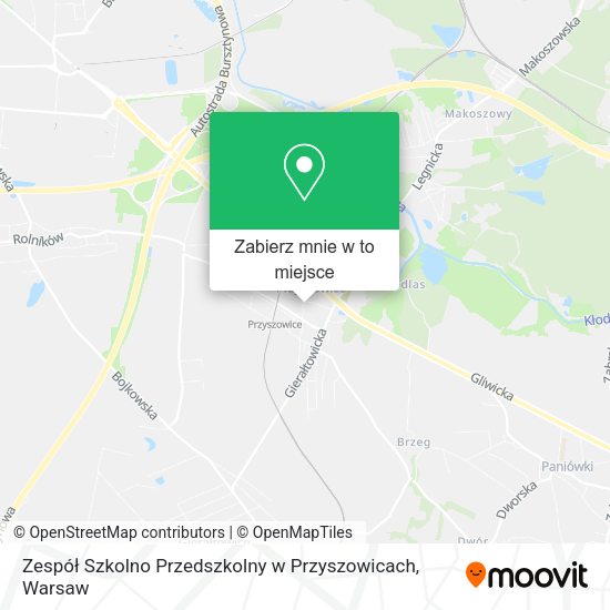 Mapa Zespół Szkolno Przedszkolny w Przyszowicach