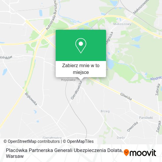 Mapa Placówka Partnerska Generali Ubezpieczenia Dolata