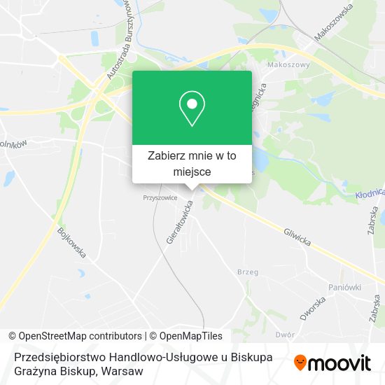 Mapa Przedsiębiorstwo Handlowo-Usługowe u Biskupa Grażyna Biskup