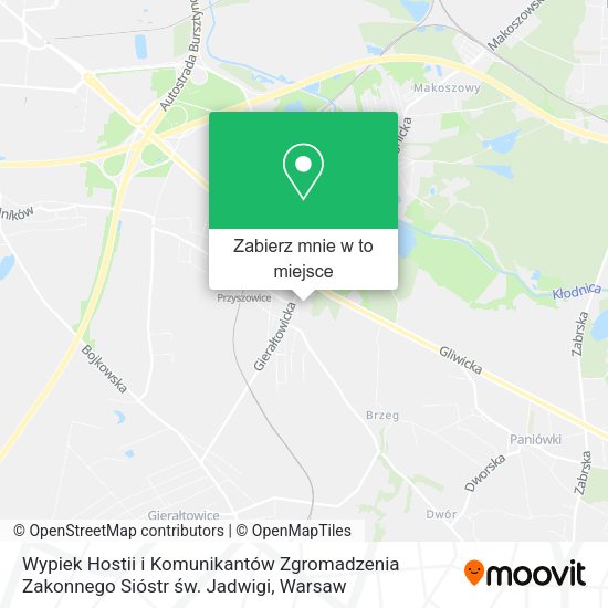 Mapa Wypiek Hostii i Komunikantów Zgromadzenia Zakonnego Sióstr św. Jadwigi