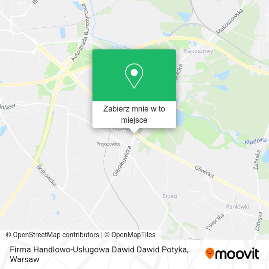 Mapa Firma Handlowo-Usługowa Dawid Dawid Potyka