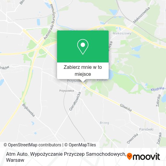 Mapa Atm Auto. Wypożyczanie Przyczep Samochodowych