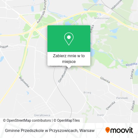 Mapa Gminne Przedszkole w Przyszowicach