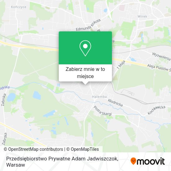 Mapa Przedsiębiorstwo Prywatne Adam Jadwiszczok