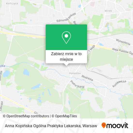 Mapa Anna Kopińska Ogólna Praktyka Lekarska