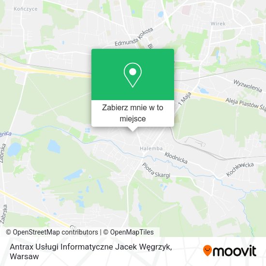 Mapa Antrax Usługi Informatyczne Jacek Węgrzyk