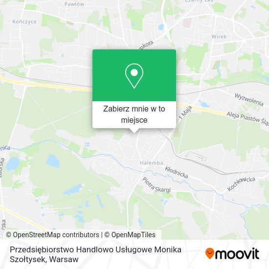 Mapa Przedsiębiorstwo Handlowo Usługowe Monika Szołtysek