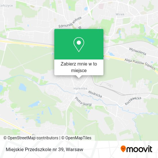 Mapa Miejskie Przedszkole nr 39