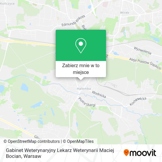 Mapa Gabinet Weterynaryjny Lekarz Weterynarii Maciej Bocian