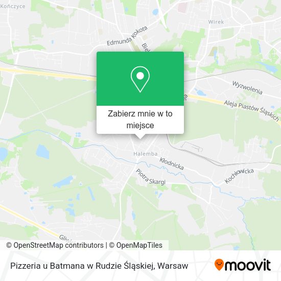 Mapa Pizzeria u Batmana w Rudzie Śląskiej