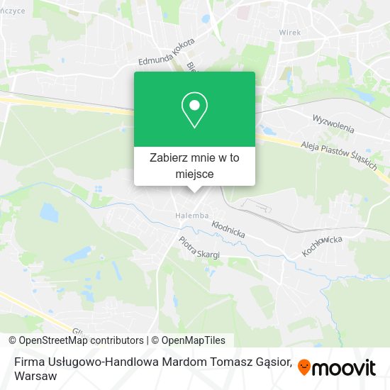 Mapa Firma Usługowo-Handlowa Mardom Tomasz Gąsior