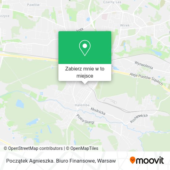 Mapa Początek Agnieszka. Biuro Finansowe