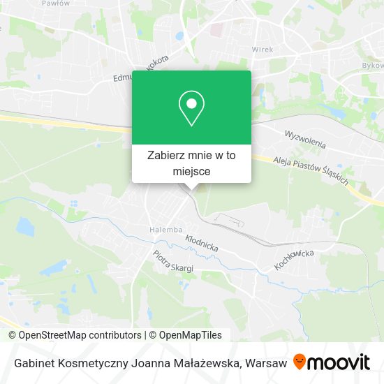 Mapa Gabinet Kosmetyczny Joanna Małażewska