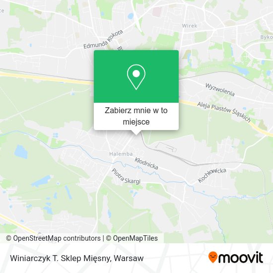 Mapa Winiarczyk T. Sklep Mięsny