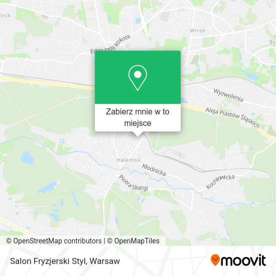 Mapa Salon Fryzjerski Styl