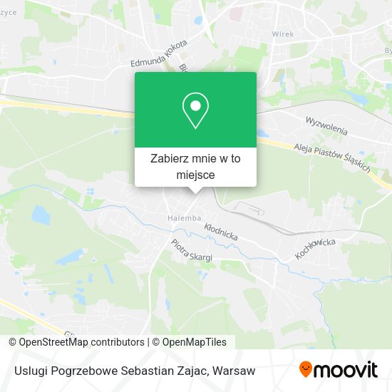 Mapa Uslugi Pogrzebowe Sebastian Zajac