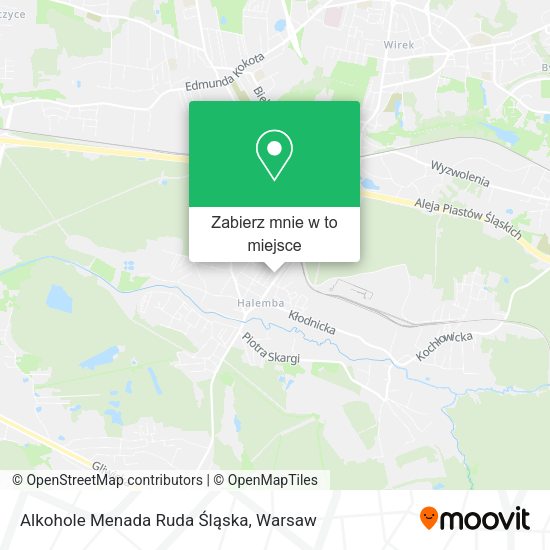 Mapa Alkohole Menada Ruda Śląska