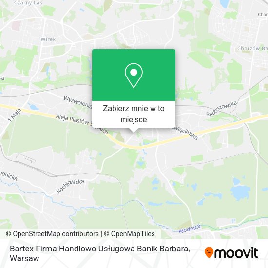 Mapa Bartex Firma Handlowo Usługowa Banik Barbara