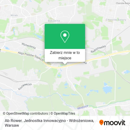 Mapa Ab Rower. Jednostka Innowacyjno - Wdrożeniowa