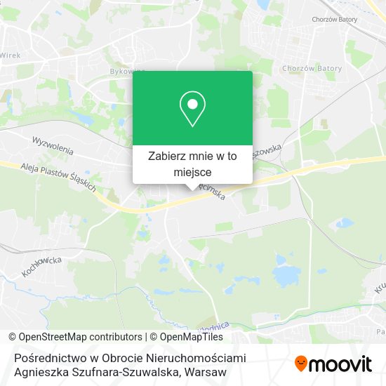 Mapa Pośrednictwo w Obrocie Nieruchomościami Agnieszka Szufnara-Szuwalska