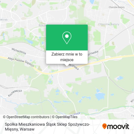 Mapa Spółka Mieszkaniowa Śląsk Sklep Spożywczo-Mięsny