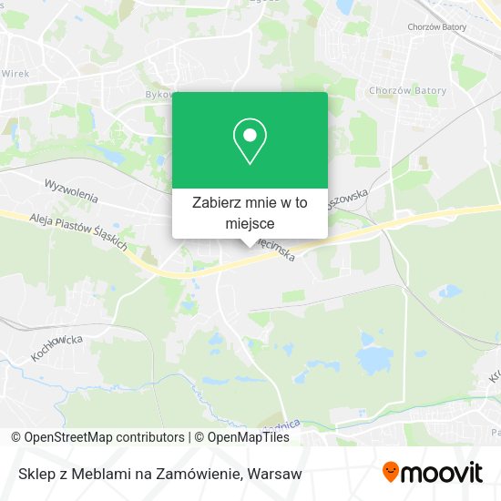 Mapa Sklep z Meblami na Zamówienie