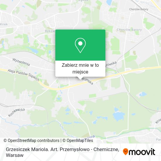 Mapa Grzesiczek Mariola. Art. Przemysłowo - Chemiczne