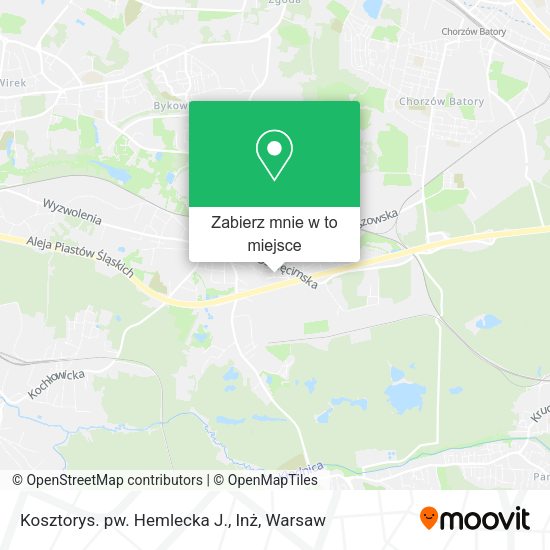 Mapa Kosztorys. pw. Hemlecka J., Inż