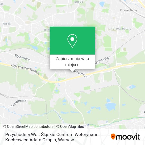 Mapa Przychodnia Wet. Śląskie Centrum Weterynarii Kochłowice Adam Czapla