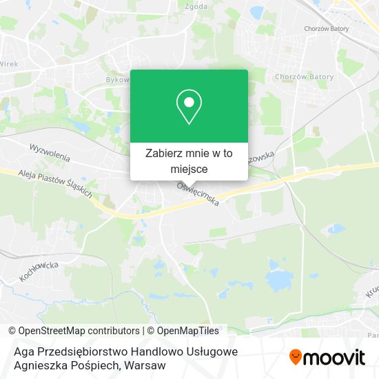 Mapa Aga Przedsiębiorstwo Handlowo Usługowe Agnieszka Pośpiech