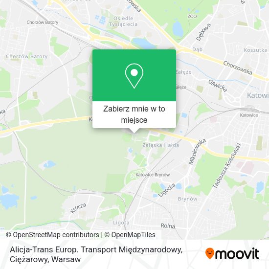 Mapa Alicja-Trans Europ. Transport Międzynarodowy, Ciężarowy