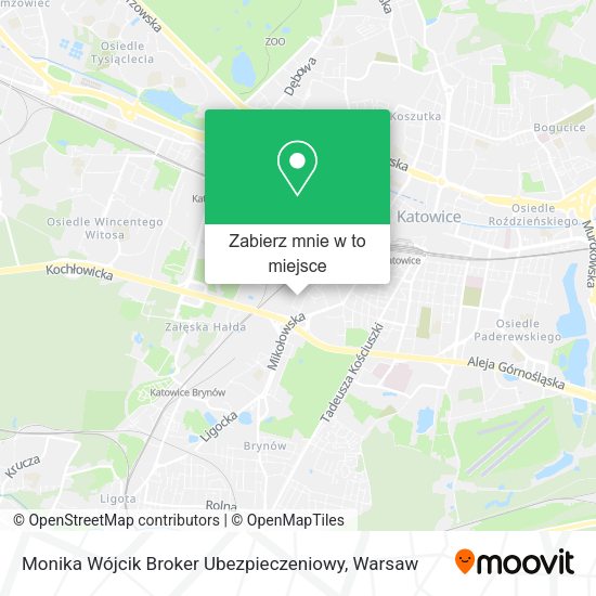 Mapa Monika Wójcik Broker Ubezpieczeniowy