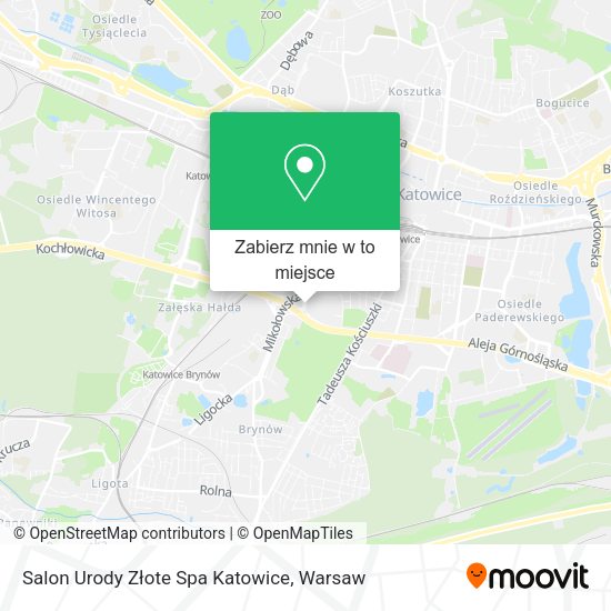 Mapa Salon Urody Złote Spa Katowice