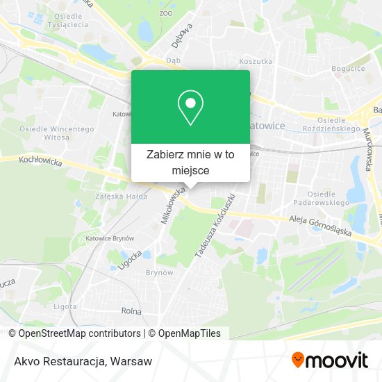 Mapa Akvo Restauracja